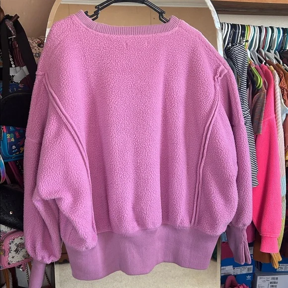 NWOT We The Free Cozy Camden Shearling Sweatshirt Size XS - Picture 4 of 4